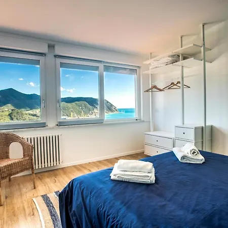 Daire 100 - Ginestra, Ampia Terrazza 120m2 Vista Mare 10 Minuti A Piedi Spiaggia, 3 Da Letto Sestri Levante